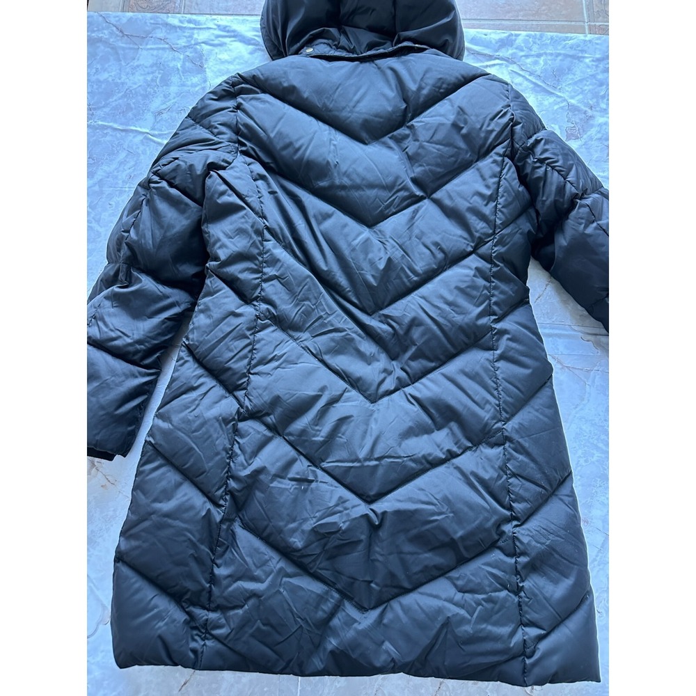 Lands' End Black Nylon Goose Down Filled Coat Women's size XS - Picture 3 of 13